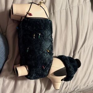 Kate Spade Cream and Black Dog-Shaped Crossbody Bag